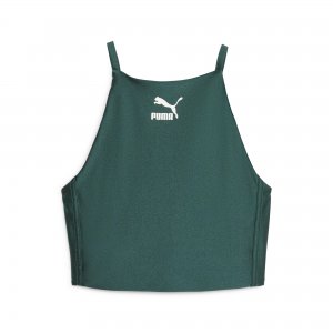 T7 Shiny Crop Top Malachite