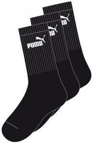 PUMA ELEMENTS CREW SOCK 3P black